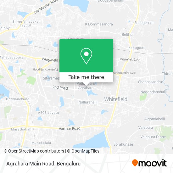 Agrahara Main Road map