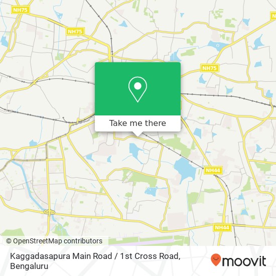 Kaggadasapura Main Road / 1st Cross Road map