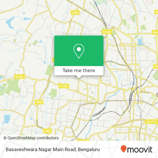 Basaveshwara Nagar Main Road map