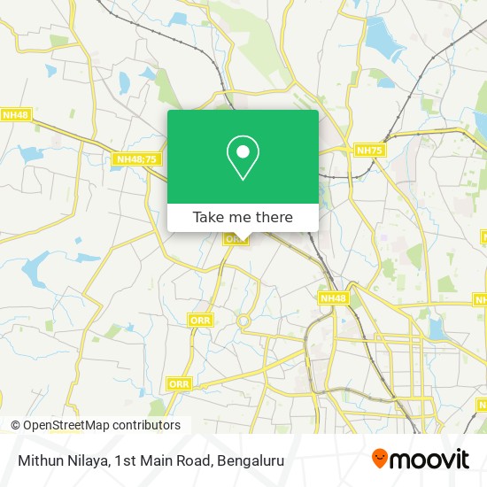 Mithun Nilaya, 1st Main Road map