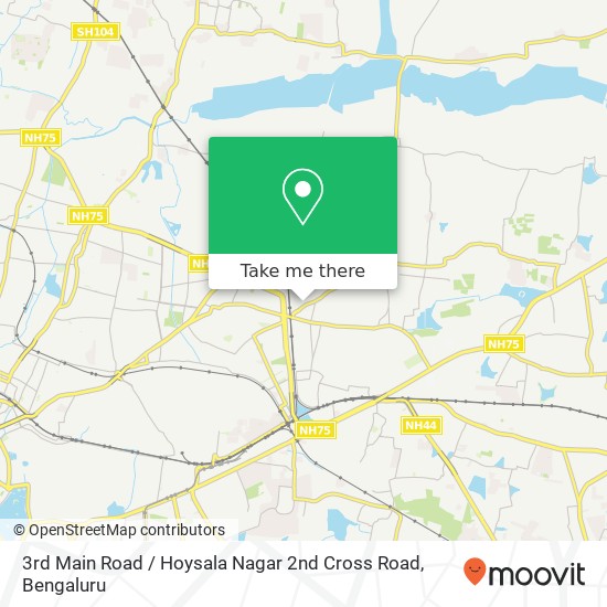 3rd Main Road / Hoysala Nagar 2nd Cross Road map