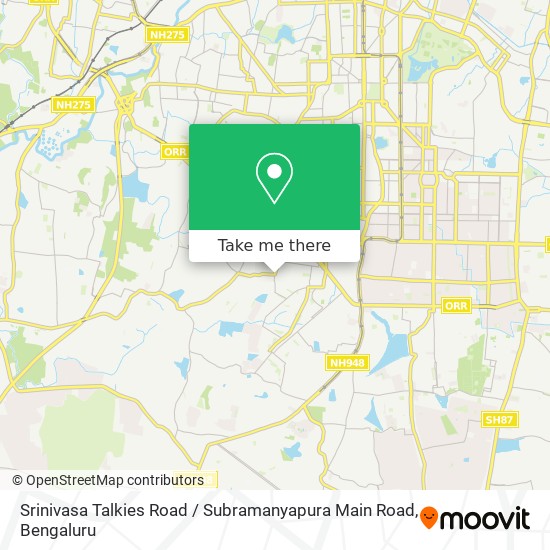 Srinivasa Talkies Road / Subramanyapura Main Road map