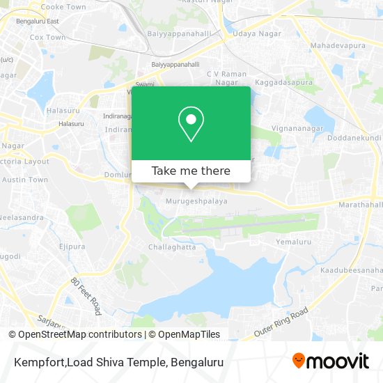 Kempfort,Load Shiva Temple map