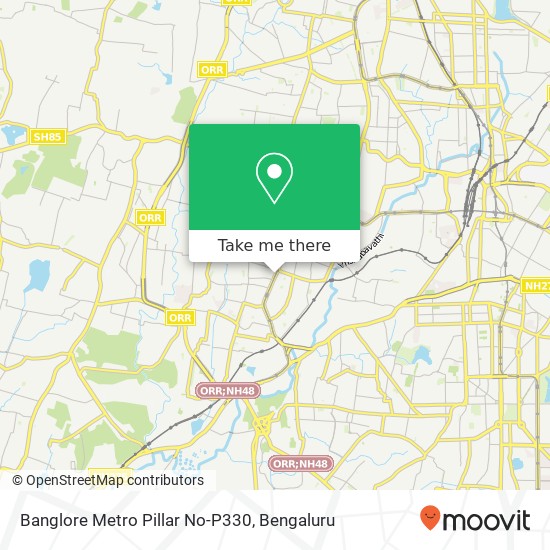 Banglore Metro Pillar No-P330 map