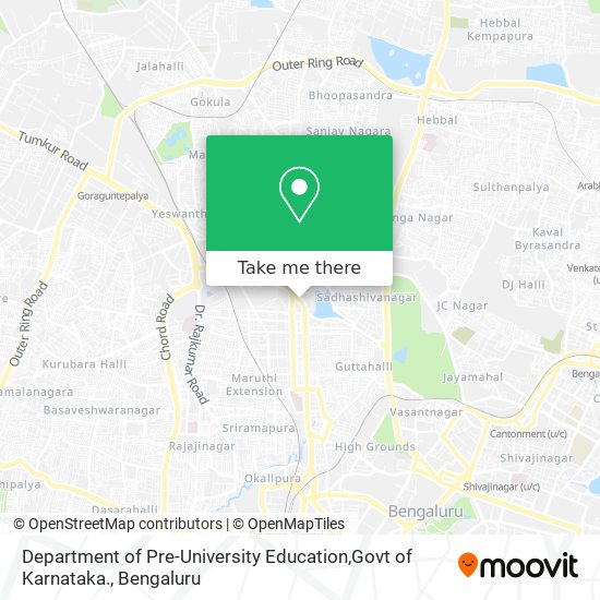 Department of Pre-University Education,Govt of Karnataka. map