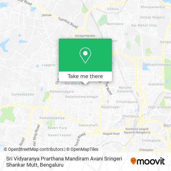 Sri Vidyaranya Prarthana Mandiram Avani Sringeri Shankar Mutt map