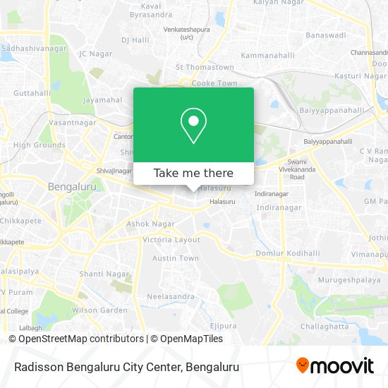 Radisson Bengaluru City Center map
