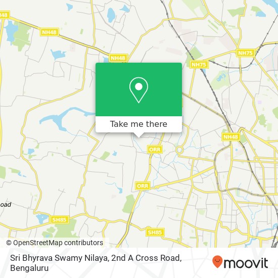 Sri Bhyrava Swamy Nilaya, 2nd A Cross Road map