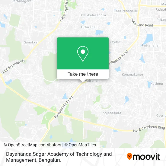 Dayananda Sagar Academy of Technology and Management map