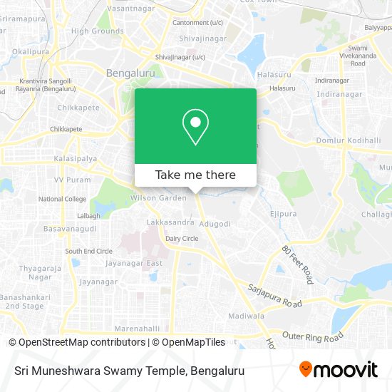 Sri Muneshwara Swamy Temple map