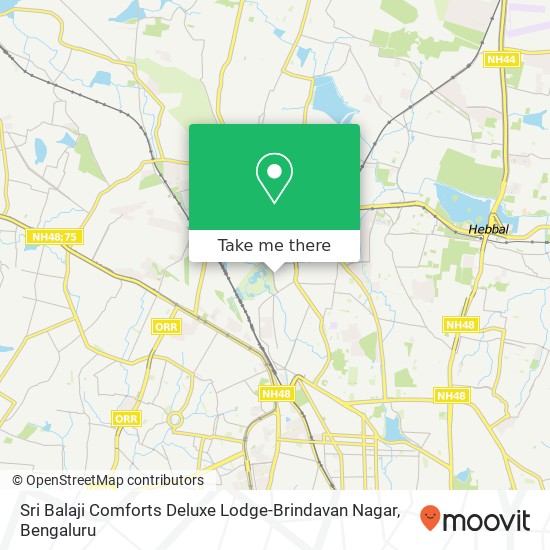 Sri Balaji Comforts Deluxe Lodge-Brindavan Nagar map