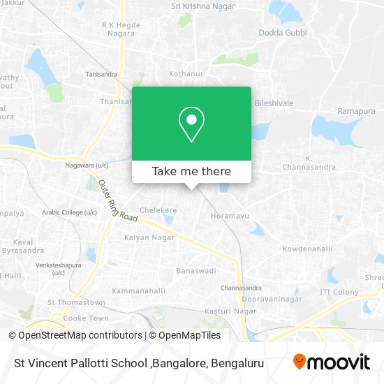 St Vincent Pallotti School ,Bangalore map