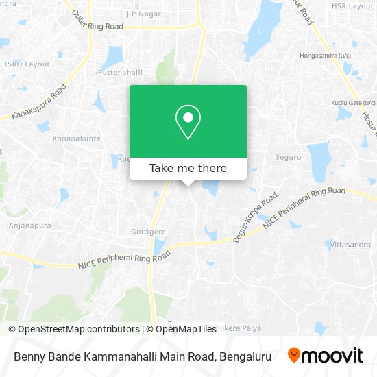 Benny Bande Kammanahalli Main Road map