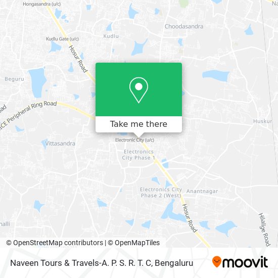 Naveen Tours & Travels-A. P. S. R. T. C map