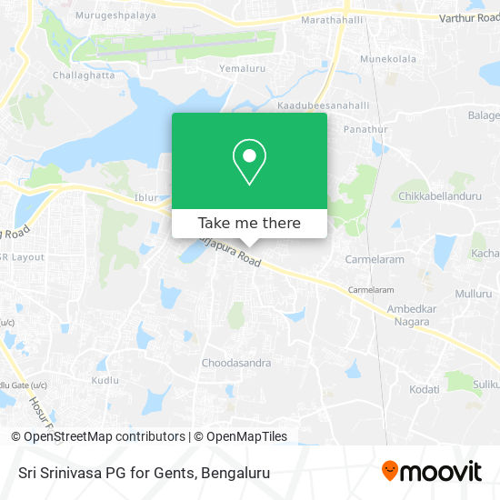 Sri Srinivasa PG for Gents map