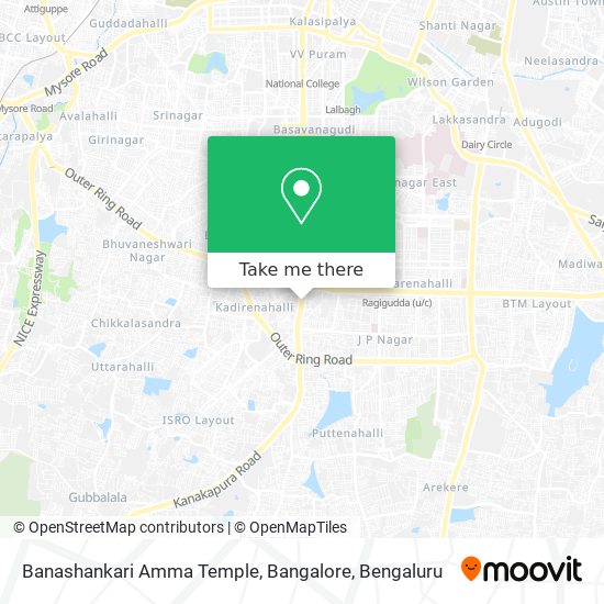 Banashankari Amma Temple, Bangalore map