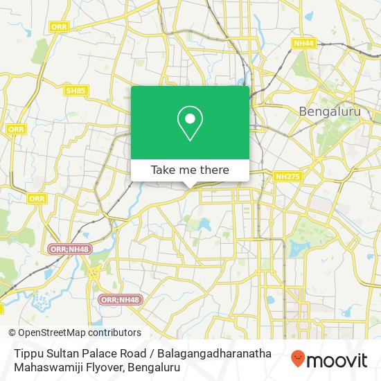 Tippu Sultan Palace Road / Balagangadharanatha Mahaswamiji Flyover map