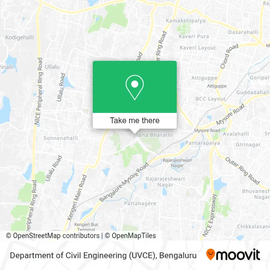 Department of Civil Engineering ( Uvce ) map