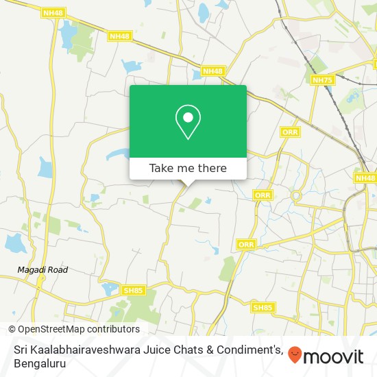 Sri Kaalabhairaveshwara Juice Chats & Condiment's map