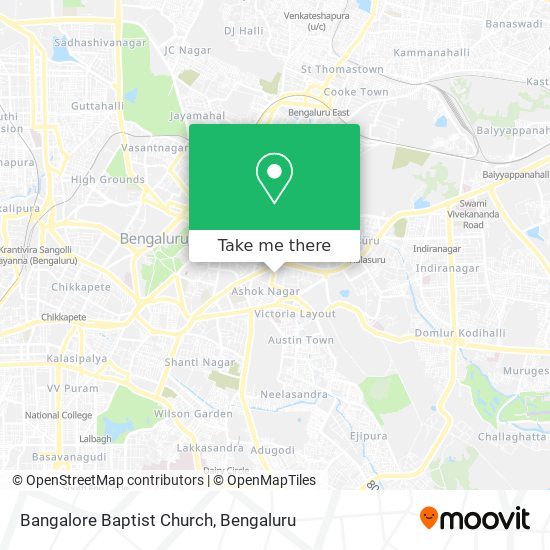 Bangalore Baptist Church map