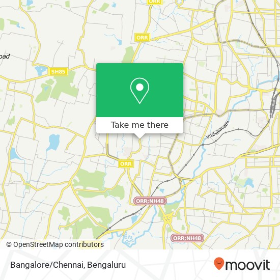 Bangalore/Chennai map