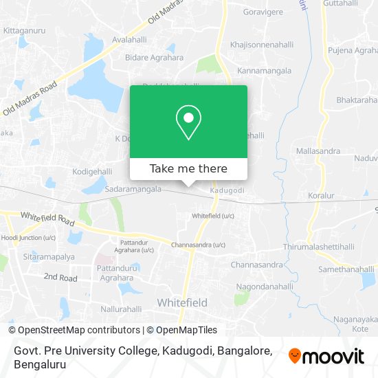 Govt. Pre University College, Kadugodi, Bangalore map