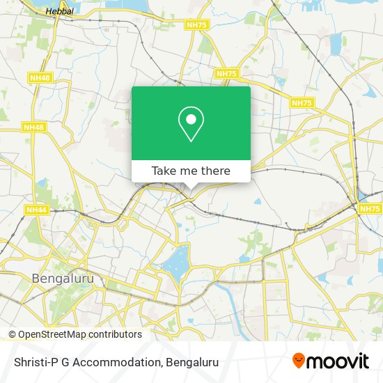 Shristi-P G Accommodation map