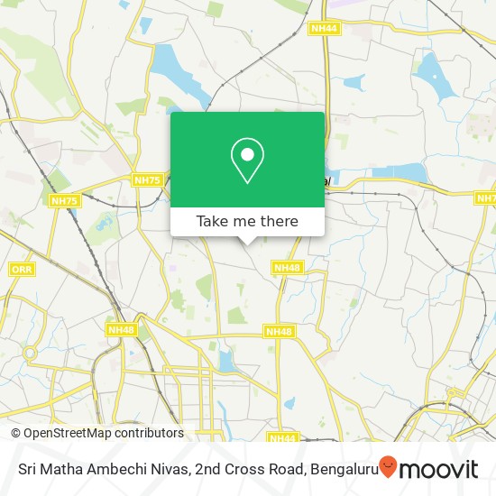 Sri Matha Ambechi Nivas, 2nd Cross Road map