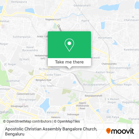 Apostolic Christian Assembly Bangalore Church map