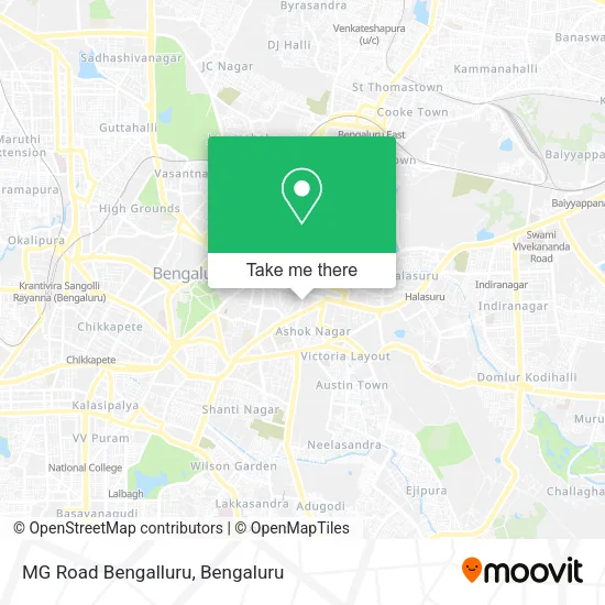 MG Road Bengalluru map