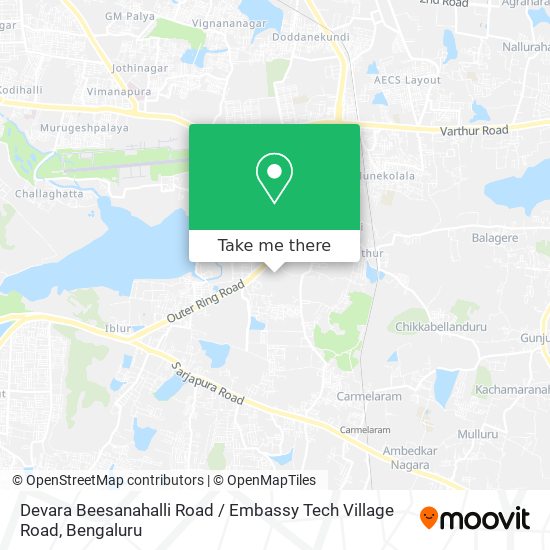 Devara Beesanahalli Road / Embassy Tech Village Road map