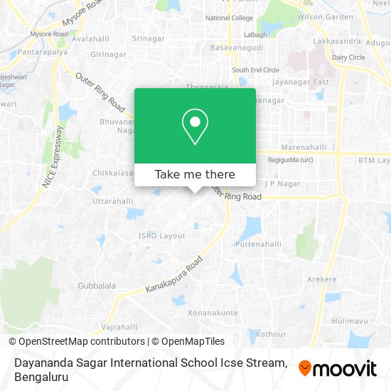 Dayananda Sagar International School Icse Stream map