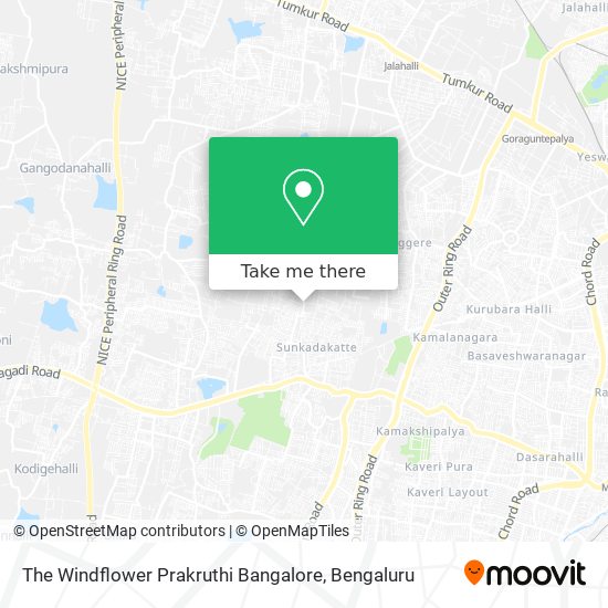 The Windflower Prakruthi Bangalore map