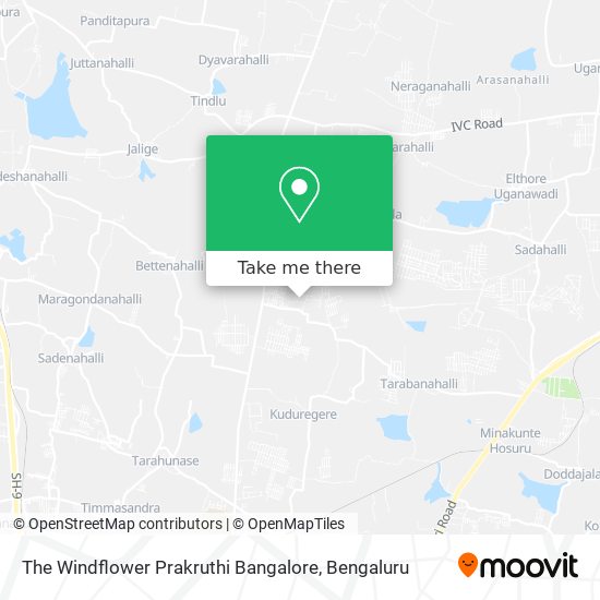 The Windflower Prakruthi Bangalore map