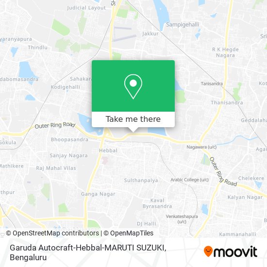 Garuda Autocraft-Hebbal-MARUTI SUZUKI map