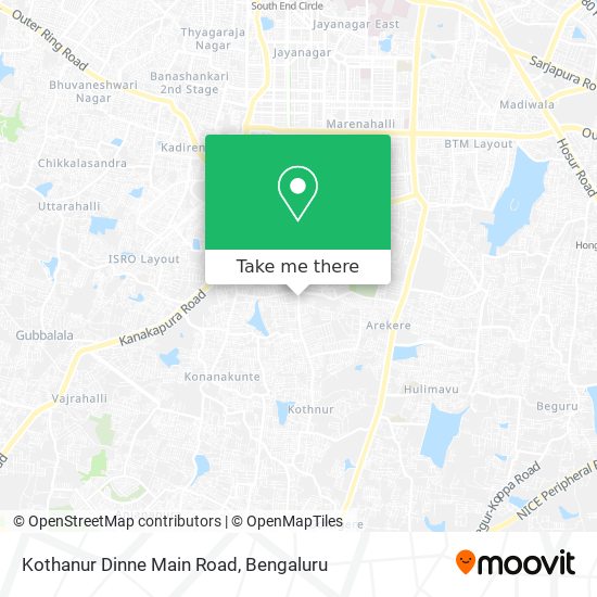 Kothanur Dinne Main Road map