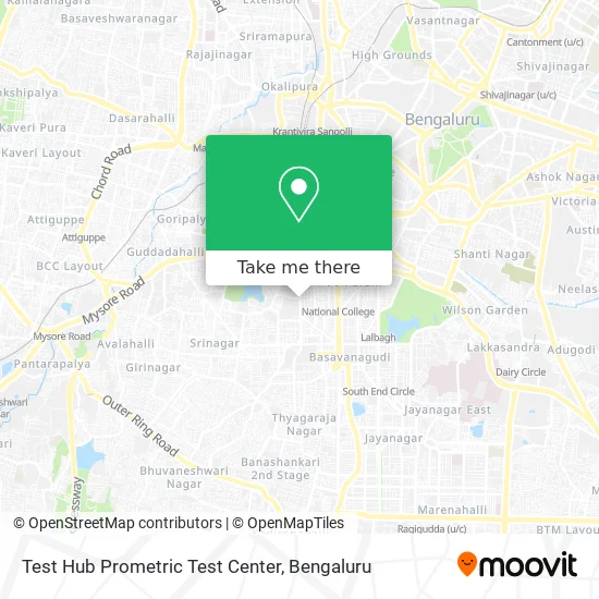 Test Hub Prometric Test Center map