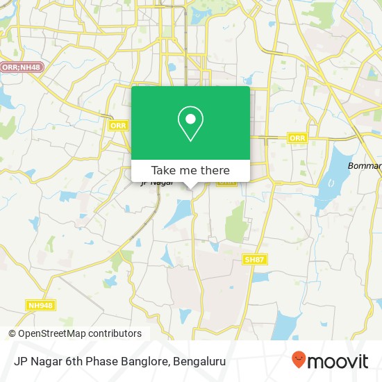 JP Nagar 6th Phase Banglore map