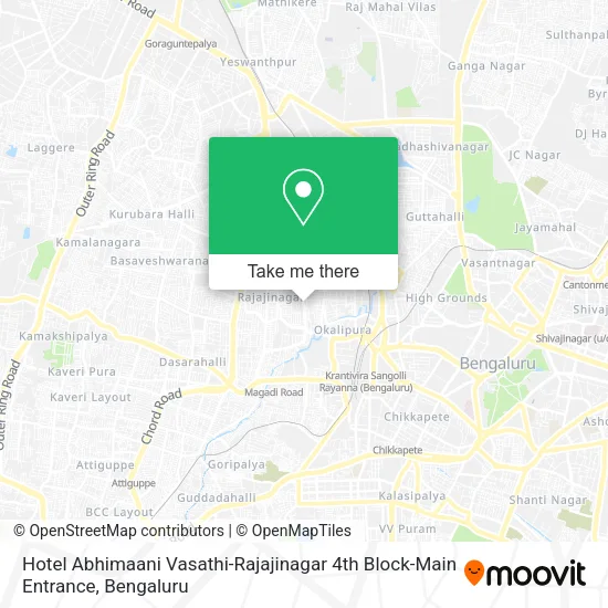 Hotel Abhimaani Vasathi-Rajajinagar 4th Block-Main Entrance map