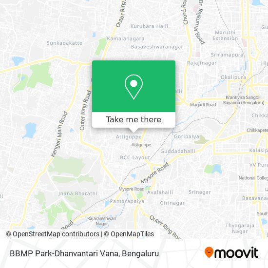 BBMP Park-Dhanvantari Vana map