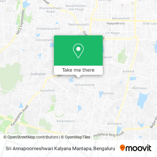 Sri Annapoorneshwari Kalyana Mantapa map