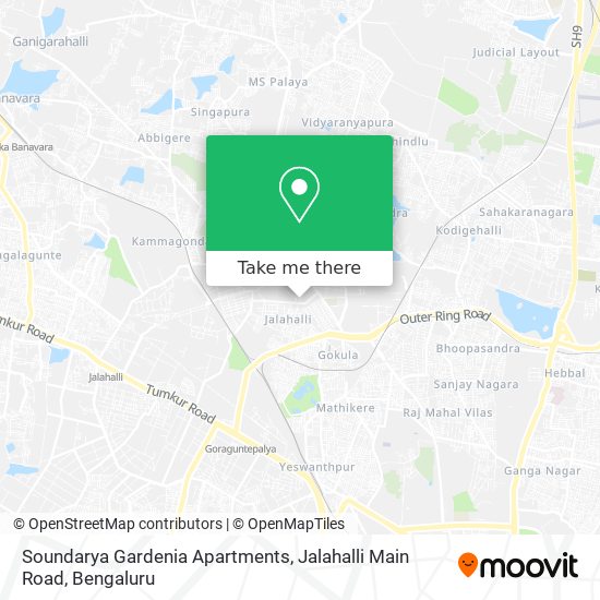 Soundarya Gardenia Apartments, Jalahalli Main Road map