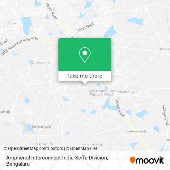 Amphenol Interconnect India-Seffe Division map