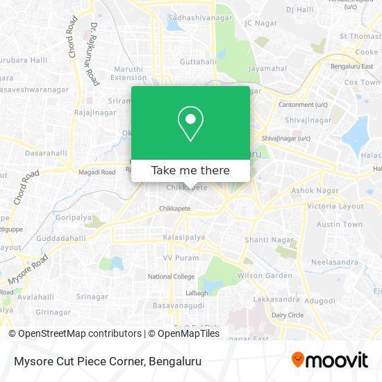 Mysore Cut Piece Corner map