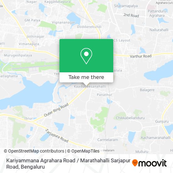 Kariyammana Agrahara Road / Marathahalli Sarjapur Road map