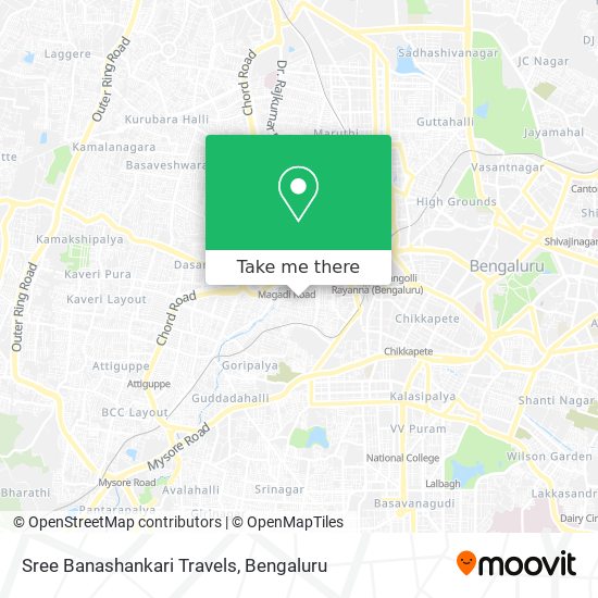Sree Banashankari Travels map