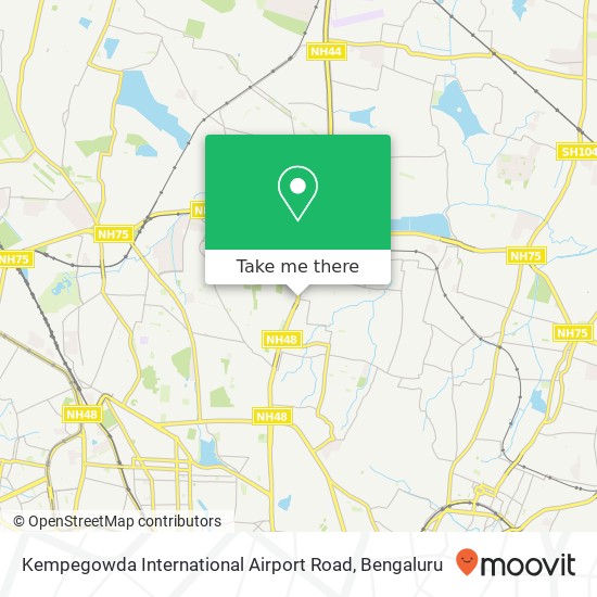 Kempegowda International Airport Road map