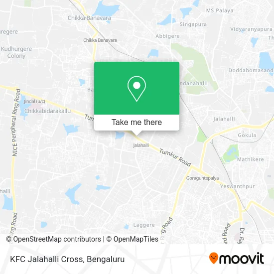 KFC Jalahalli Cross map