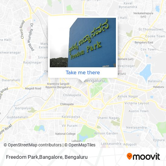 Freedom Park,Bangalore map