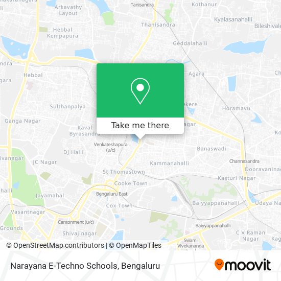 Narayana E-Techno Schools map